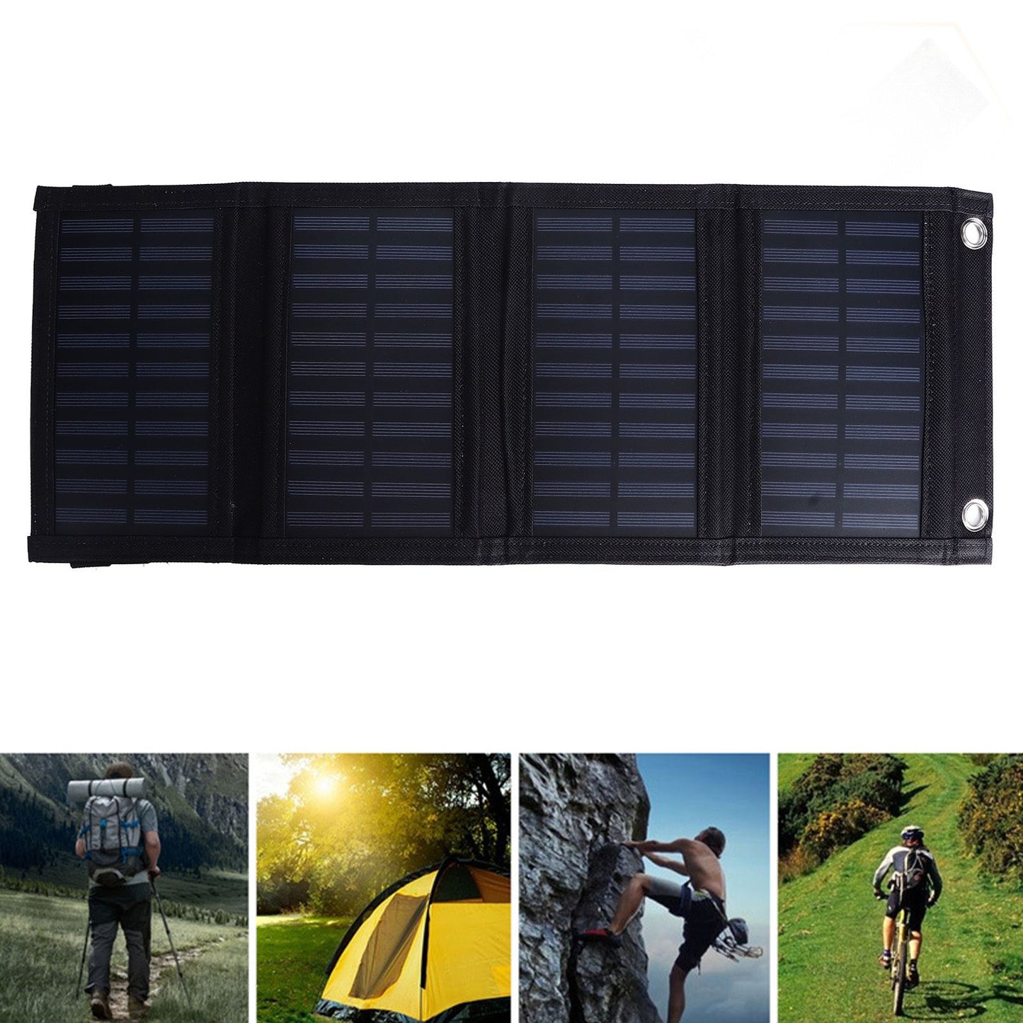 Solar Panel Charger 20W 5.5V Foldable Portable Strong Power Output Solar Charger for Charging Mobile Phones V1294-YM0523-3111220071311
