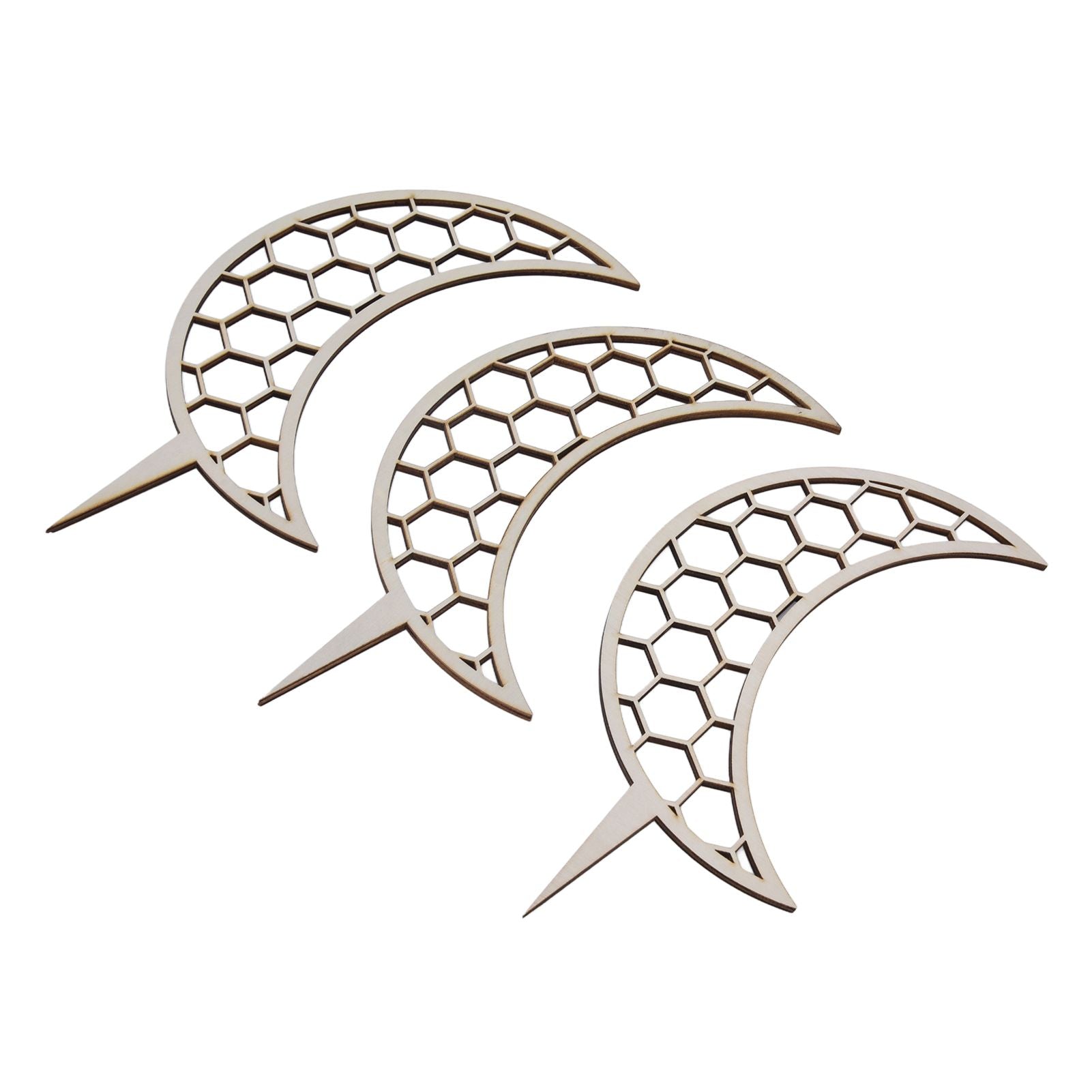 3 Pcs Vines Climbing Support Unique Design Composite Wood 30cm Flower Climbing Rack for Plant Modeling Moon V1294-YM0523-3111220072111
