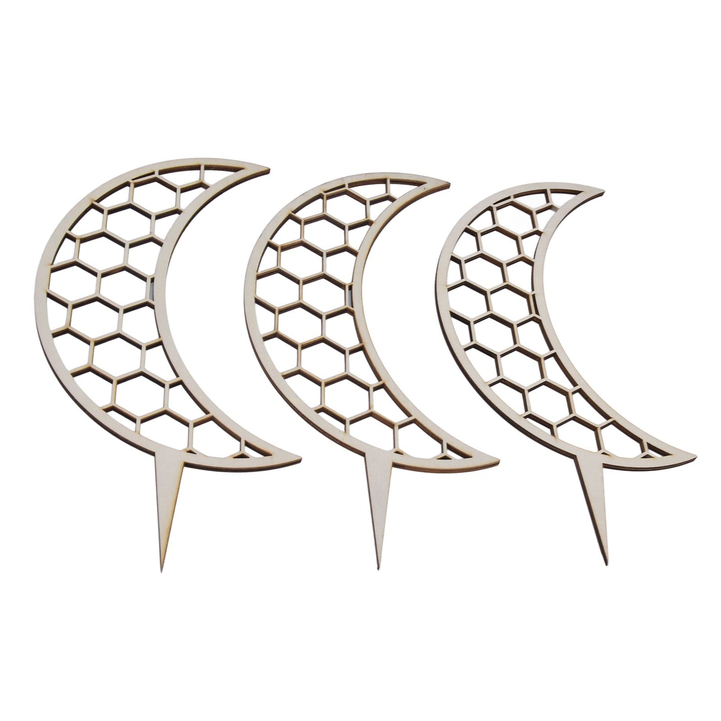3 Pcs Vines Climbing Support Unique Design Composite Wood 30cm Flower Climbing Rack for Plant Modeling Moon V1294-YM0523-3111220072111