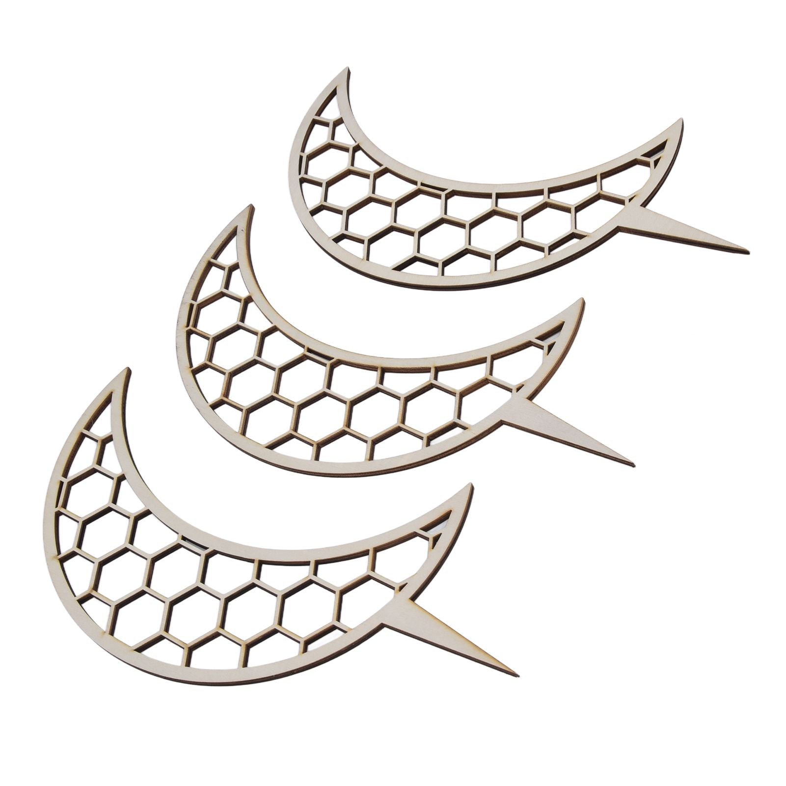 3 Pcs Vines Climbing Support Unique Design Composite Wood 30cm Flower Climbing Rack for Plant Modeling Moon V1294-YM0523-3111220072111