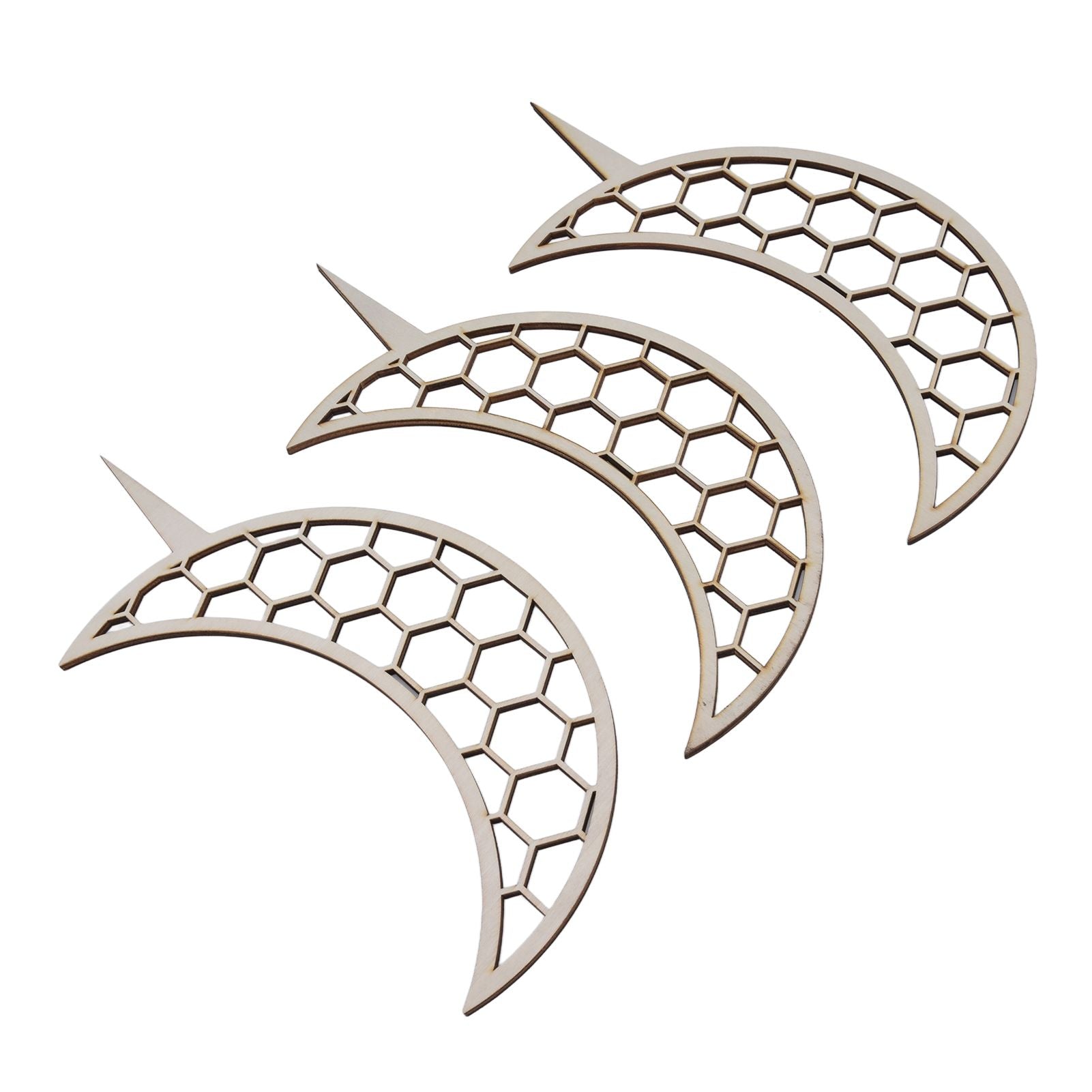 3 Pcs Vines Climbing Support Unique Design Composite Wood 30cm Flower Climbing Rack for Plant Modeling Moon V1294-YM0523-3111220072111