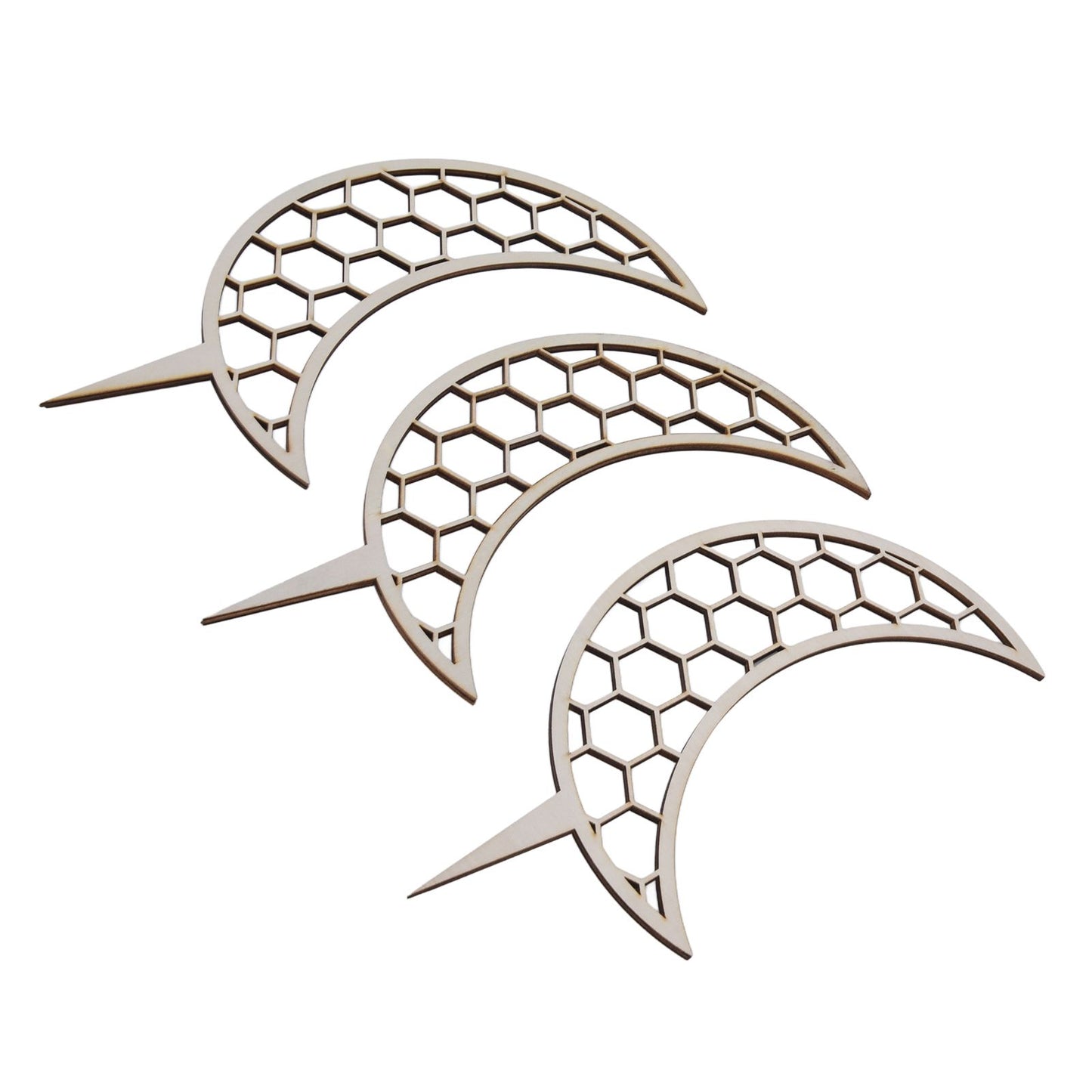 3 Pcs Vines Climbing Support Unique Design Composite Wood 30cm Flower Climbing Rack for Plant Modeling Moon V1294-YM0523-3111220072111