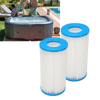 2Pcs Pool Filter Cartridge Filter Element Replacement for Hot Tubs Spas Children's Swimming Pools V1294-YM0523-3111220072211