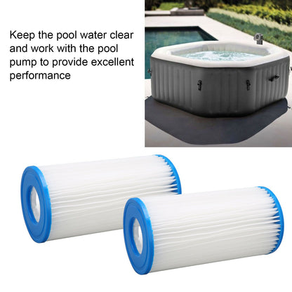 2Pcs Pool Filter Cartridge Filter Element Replacement for Hot Tubs Spas Children's Swimming Pools V1294-YM0523-3111220072211