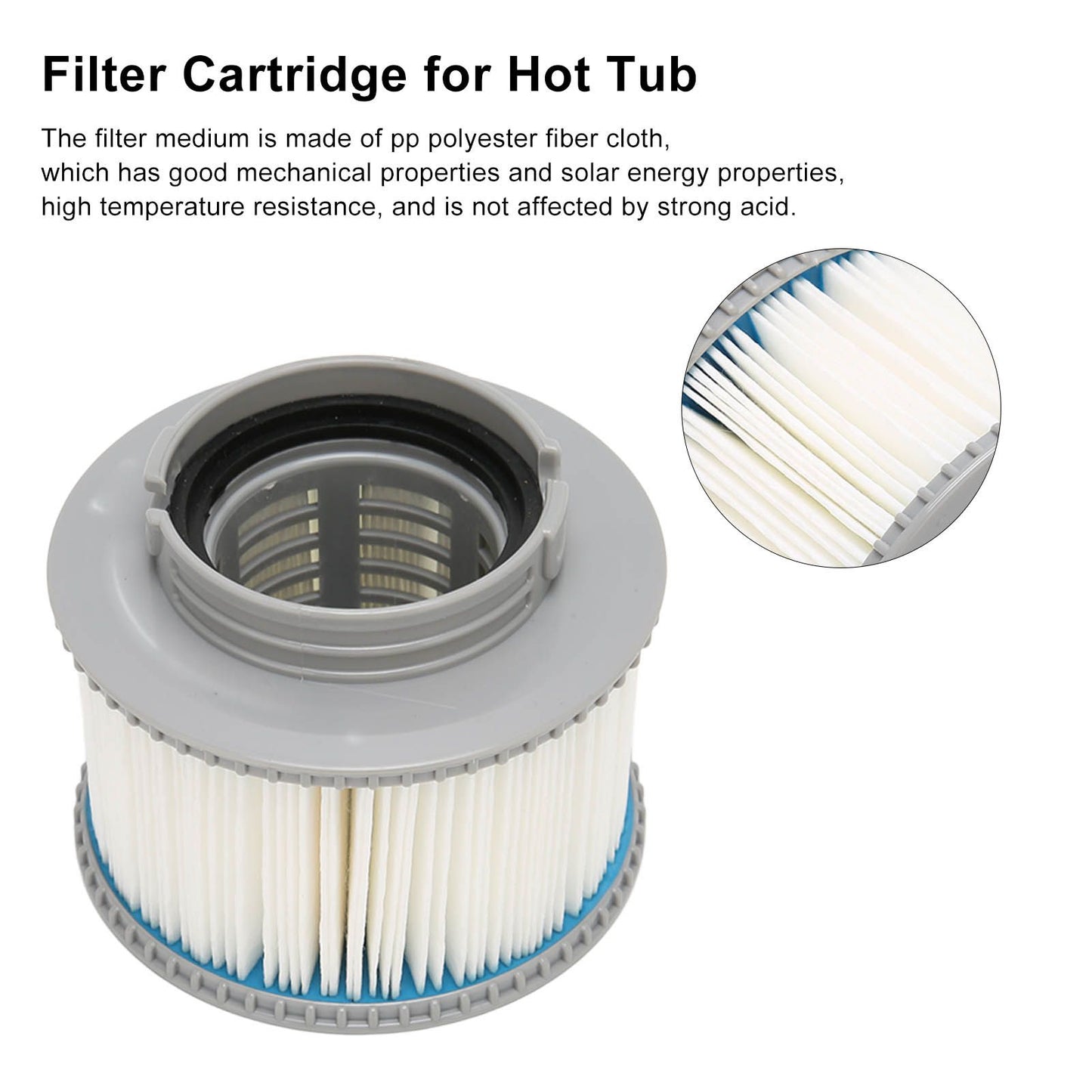 2Pcs Pool Filter Cartridge Filter Element Replacement for MSPA 2089 Winter Hot Tubs Spas Children's Swimming V1294-YM0523-3111220072511