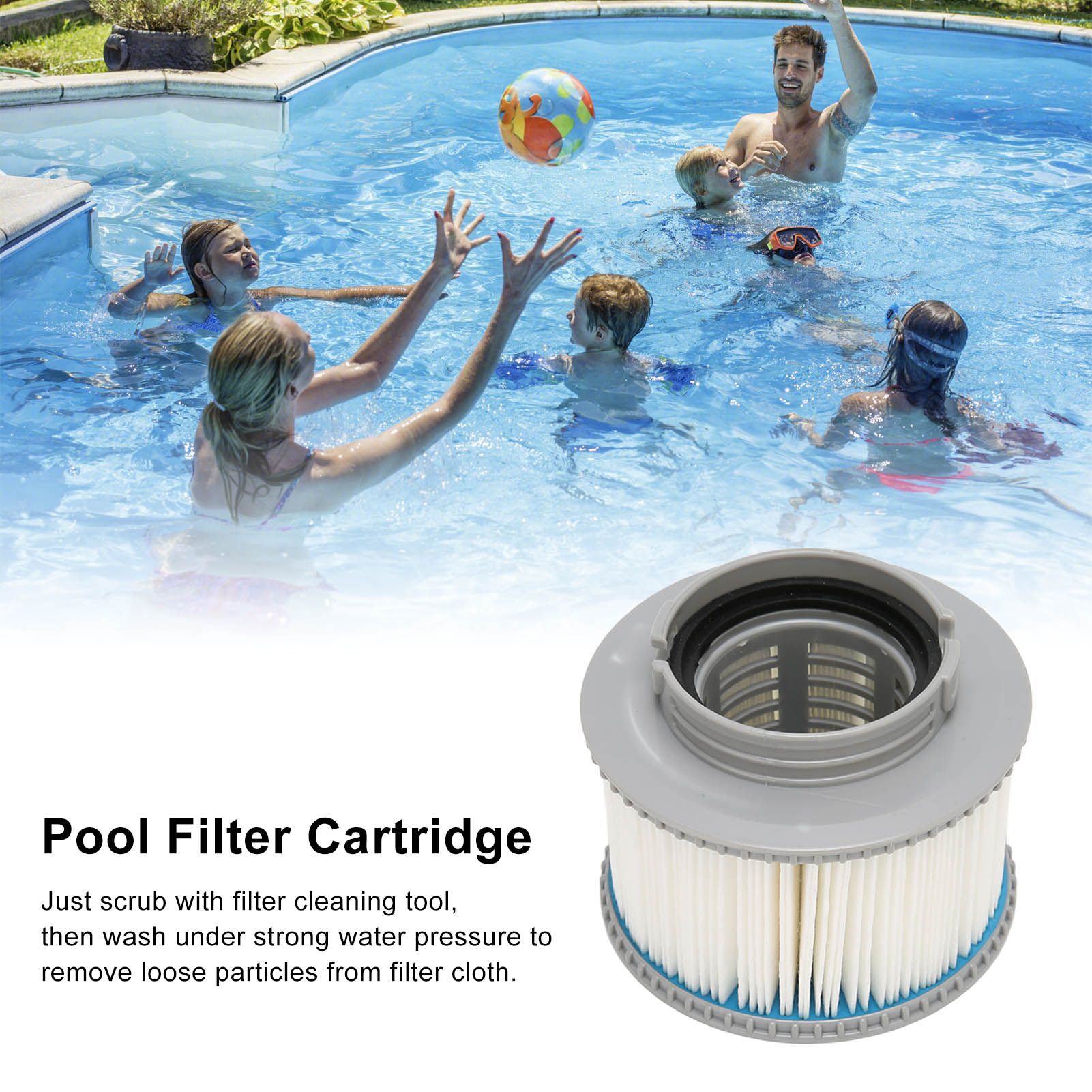 2Pcs Pool Filter Cartridge Filter Element Replacement for MSPA 2089 Winter Hot Tubs Spas Children's Swimming V1294-YM0523-3111220072511