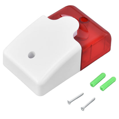 Mini Strobe Siren Wired Alarm Strobe Flashing Light Horn Flash Sound Siren for Home Security Alarm System V1294-YM0523-3111220072611