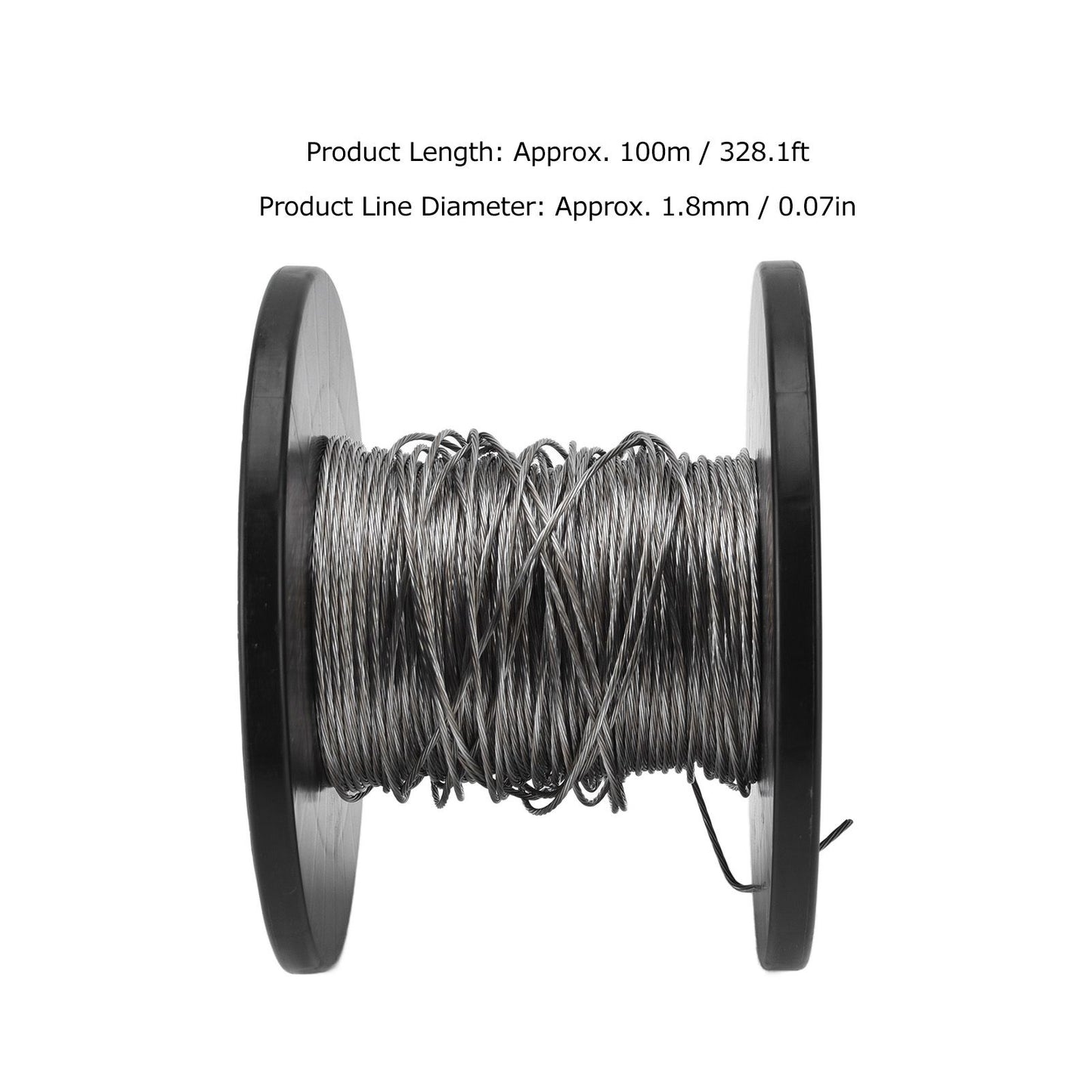 100m Electronic Fence Wire High Voltage Pulse Electronic Fence Aluminum Magnesium Alloy Wirerope V1294-YM0523-3111220072811