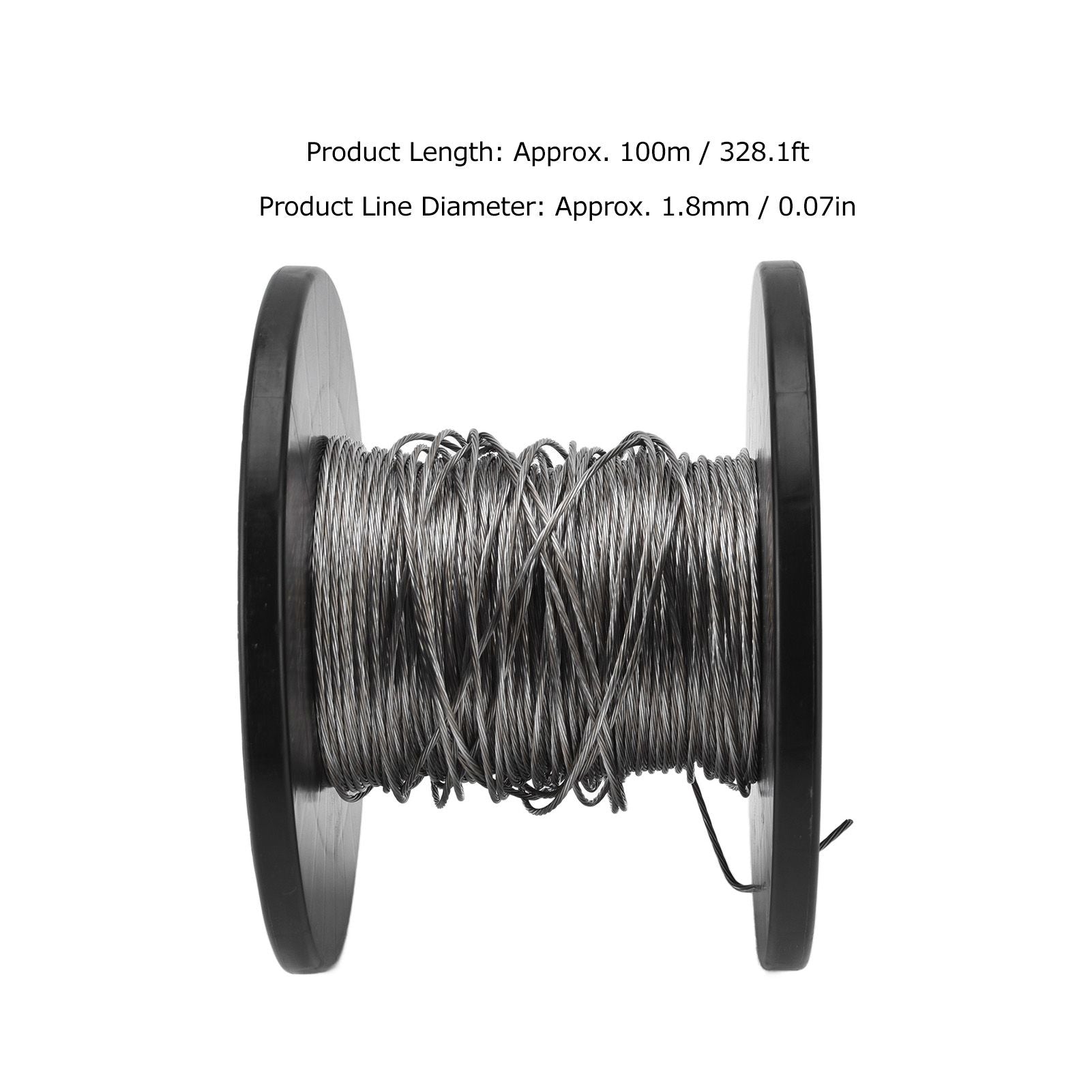 100m Electronic Fence Wire High Voltage Pulse Electronic Fence Aluminum Magnesium Alloy Wirerope V1294-YM0523-3111220072811