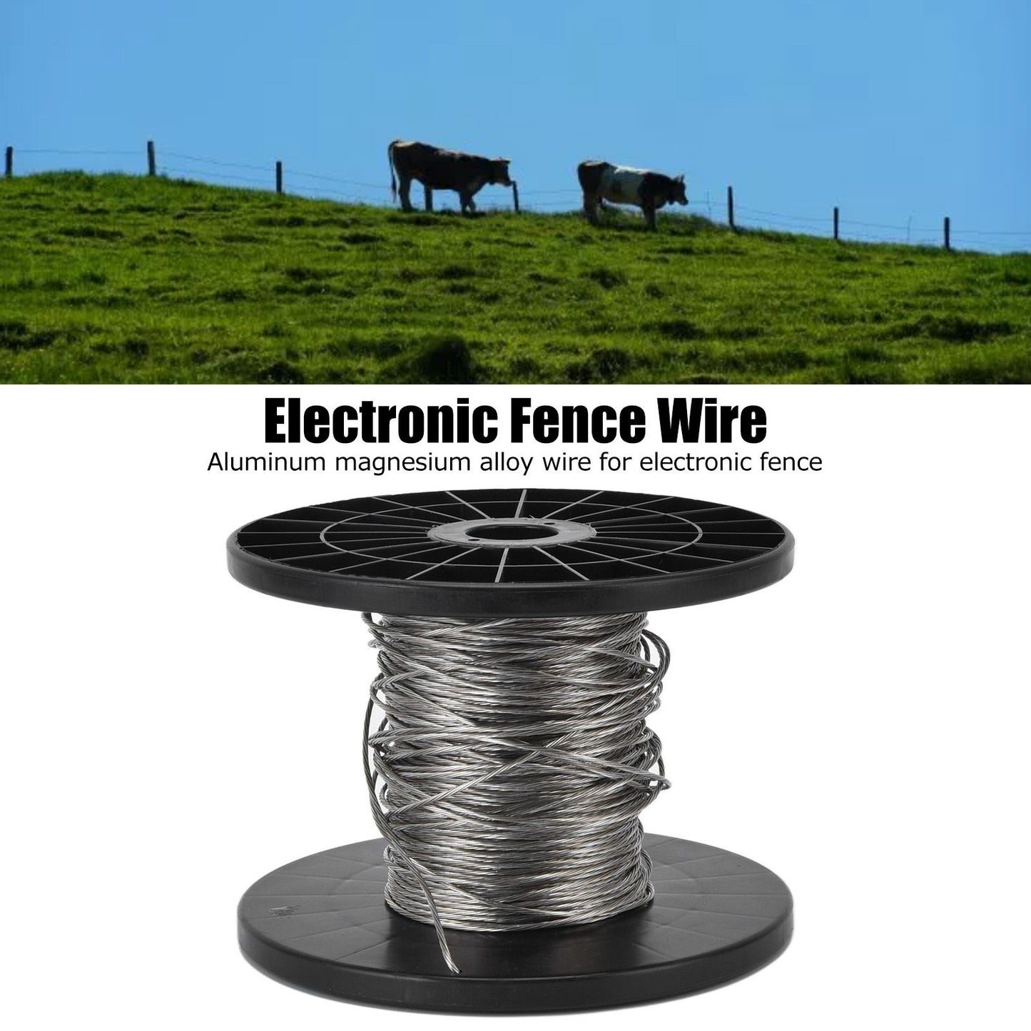 100m Electronic Fence Wire High Voltage Pulse Electronic Fence Aluminum Magnesium Alloy Wirerope V1294-YM0523-3111220072811
