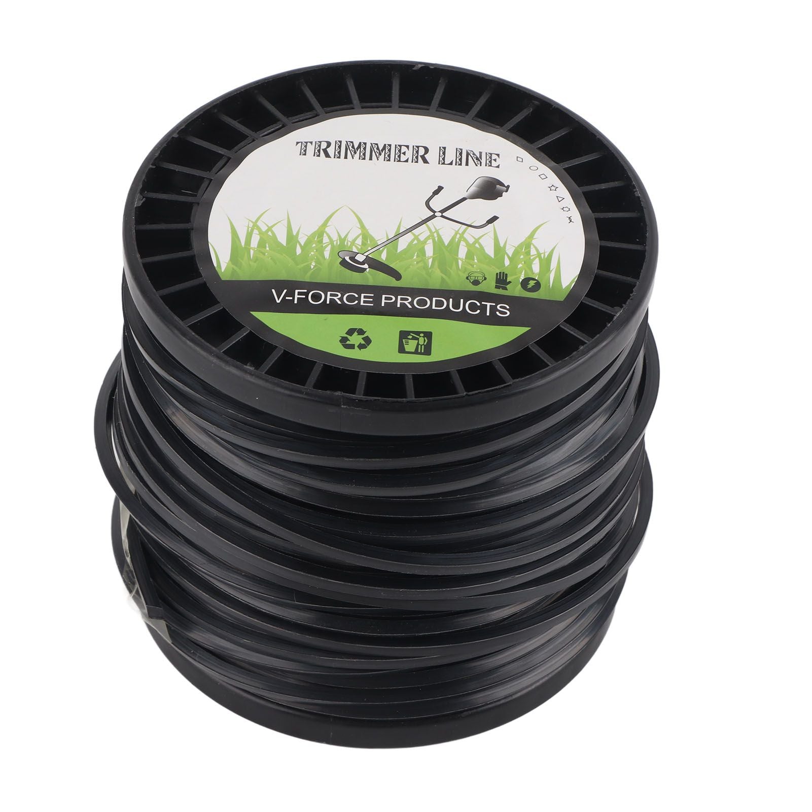 3.3mm String Trimmer Line High Cutting Efficiency Low Noise Quadrate Black Trimmer Line for Most Lawn Mowers V1294-YM0523-3111220074212