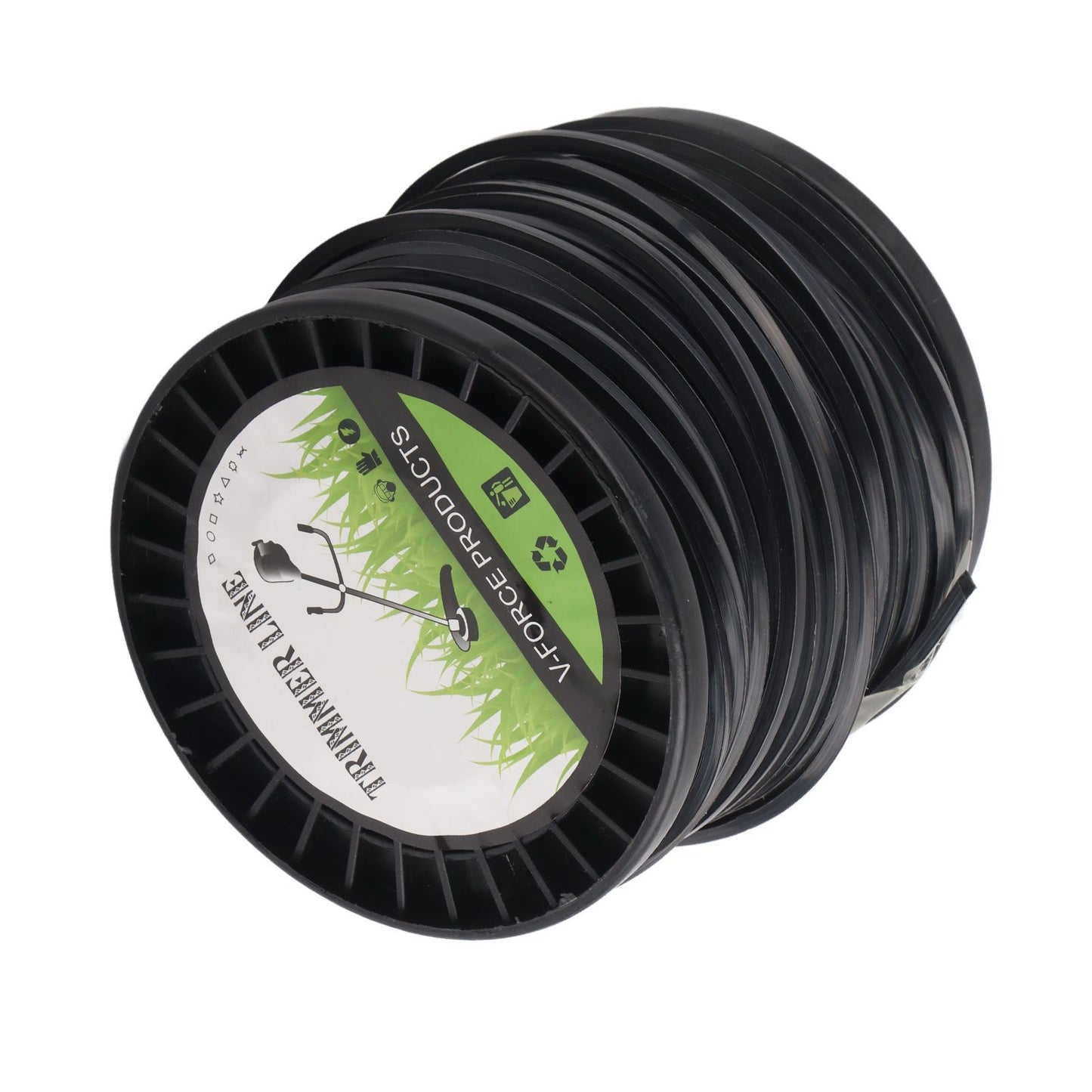 3.3mm String Trimmer Line High Cutting Efficiency Low Noise Quadrate Black Trimmer Line for Most Lawn Mowers V1294-YM0523-3111220074212