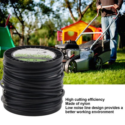 3.3mm String Trimmer Line High Cutting Efficiency Low Noise Quadrate Black Trimmer Line for Most Lawn Mowers V1294-YM0523-3111220074212
