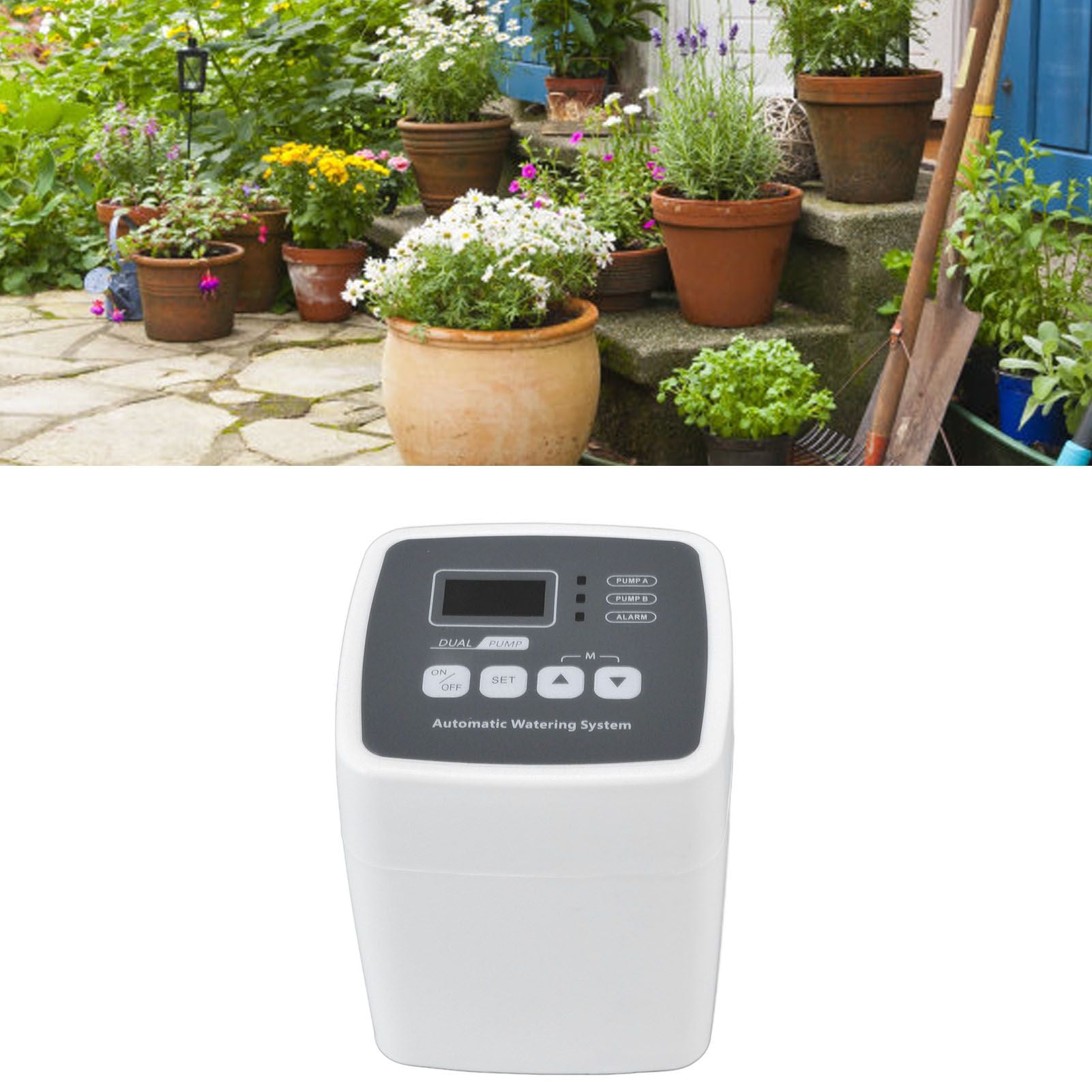 Smart Irrigation Timer Double Pump Automatic Watering Controller Garden Water Timer 110-240V AU Plug V1294-YM0523-3111220074814