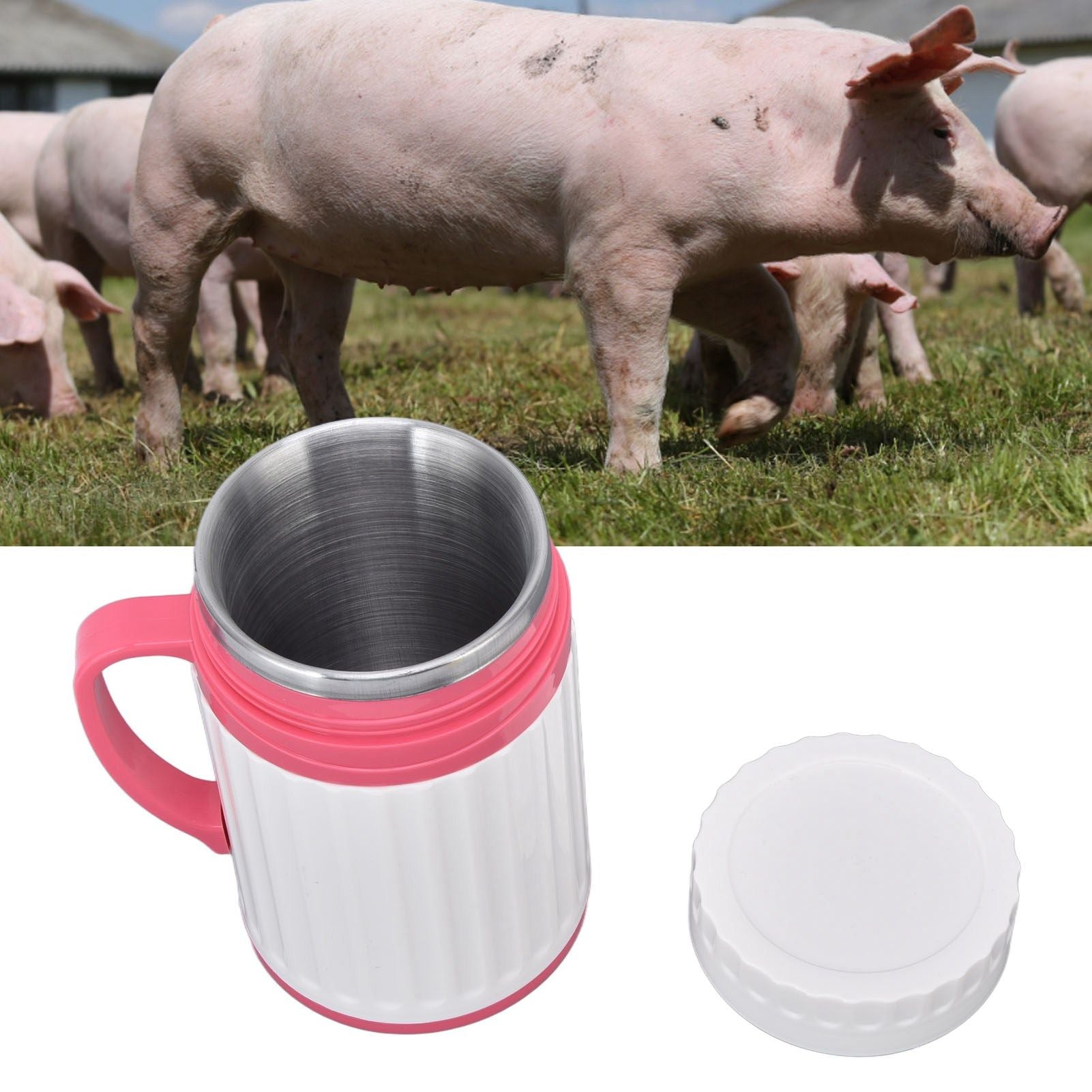 Pig Semen Insulation Cup Stainless Steel Liner Pig Semen Collection Cup for Pig Artificial Insemination V1294-YM0523-3111220075511