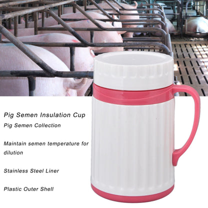 Pig Semen Insulation Cup Stainless Steel Liner Pig Semen Collection Cup for Pig Artificial Insemination V1294-YM0523-3111220075511