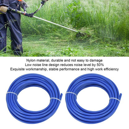 2PCS 4mm String Trimmer Line Nylon Round Trimmer Line Blue Lawn Mower Accessories for Husqvarna 5m / 16.4ft V1294-YM0523-3111220075811