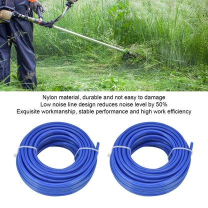 2PCS 4mm String Trimmer Line Nylon Round Trimmer Line Blue Lawn Mower Accessories for Husqvarna 10m / 32.8ft V1294-YM0523-3111220075812