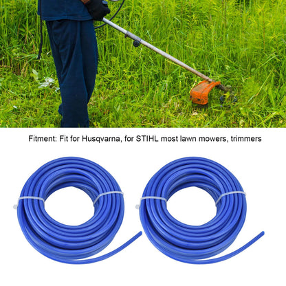 2PCS 4mm String Trimmer Line Nylon Round Trimmer Line Blue Lawn Mower Accessories for Husqvarna 10m / 32.8ft V1294-YM0523-3111220075812