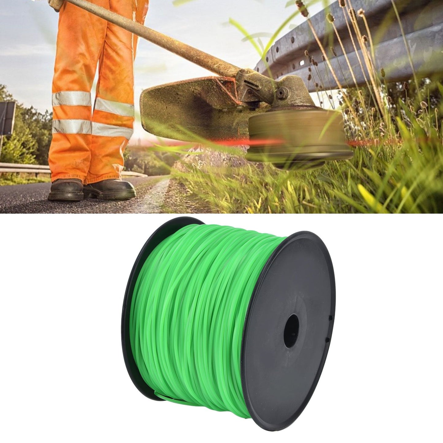 2.0mm 372 Meters Trimmer Line Lawn Mower String Cord Green String Trimmer Line for Husqvarna V1294-YM0523-3111220075911