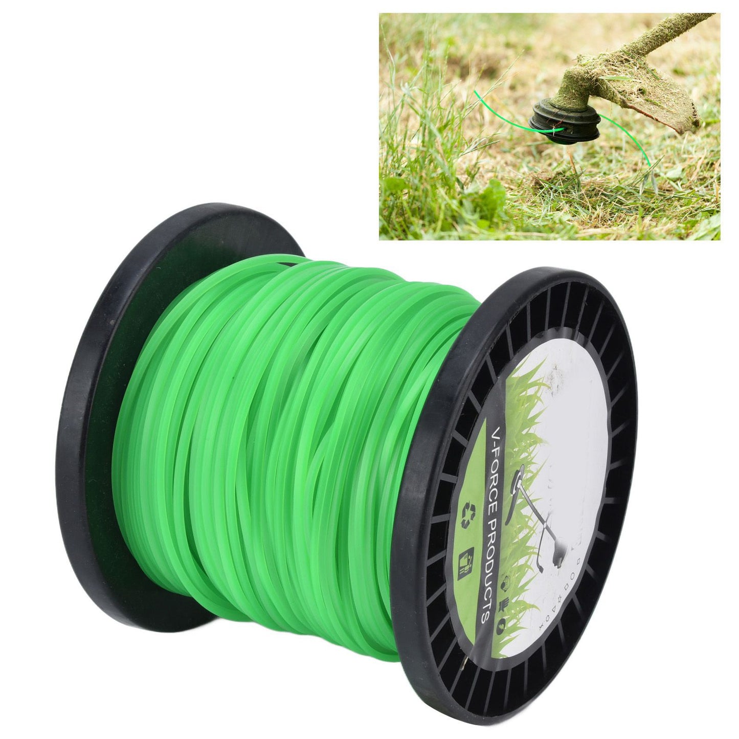 String Trimmer Line String Trimmer Line 2.0mm Trimmer Line for String Trimmer Weed Trimmer Green 100m / V1294-YM0523-3111220076013