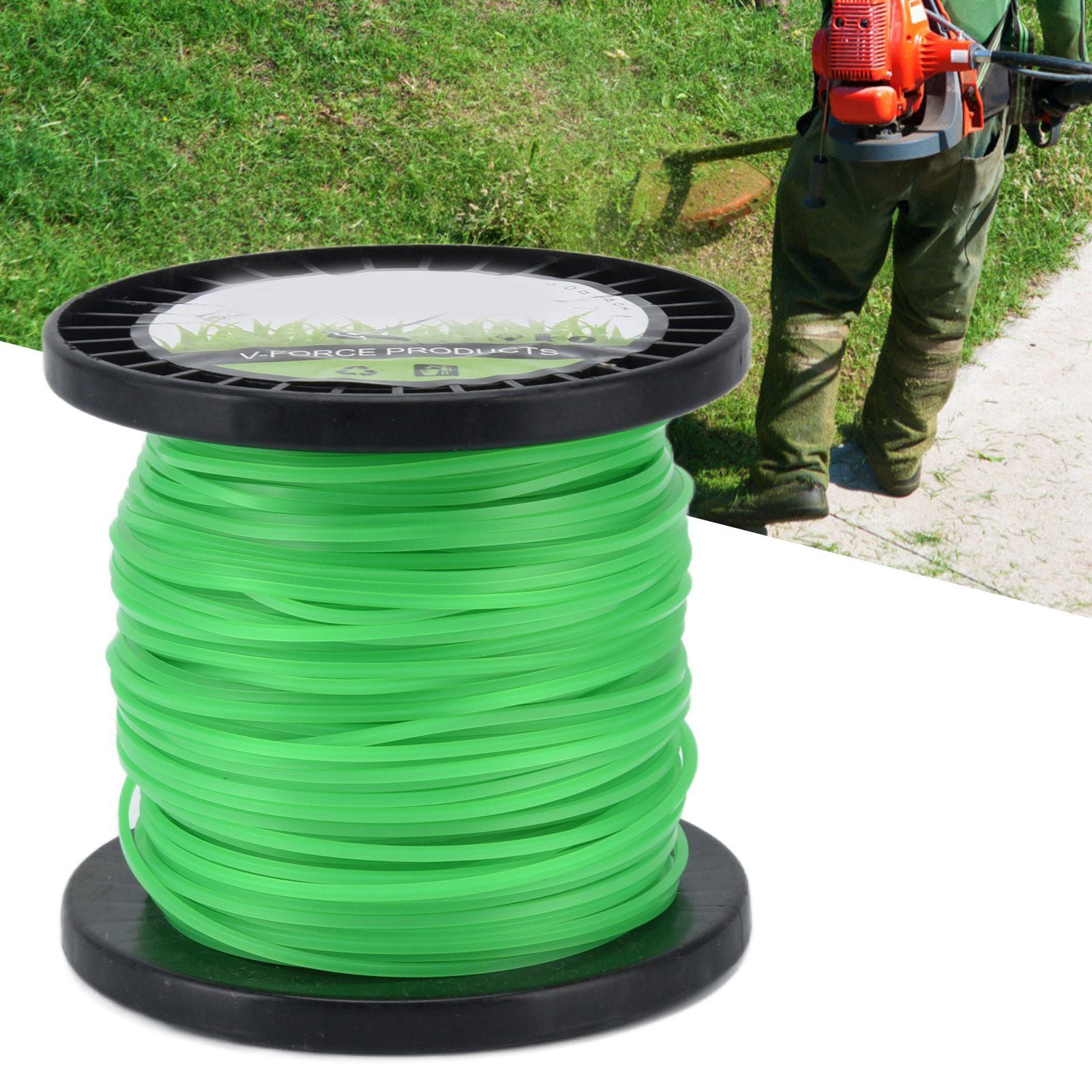 String Trimmer Line String Trimmer Line 2.0mm Trimmer Line for String Trimmer Weed Trimmer Green 100m / V1294-YM0523-3111220076013