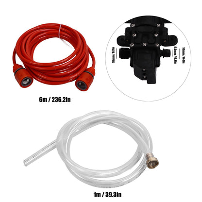 12V Pressure Washer 100W Portable Car Washer Pump Cleaning Kit for Home Garden G1/2 External Thread V1294-YM0523-3111220076411