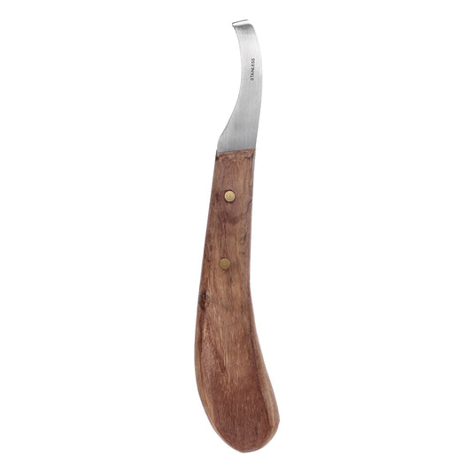 Horse Hoof Knife Curved Fine Carbon Steel Blade Ergonomic Left Hand Hoof Trimmer for Farm V1294-YM0523-3111220076611