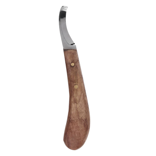 Horse Hoof Knife Curved Fine Carbon Steel Blade Ergonomic Left Hand Hoof Trimmer for Farm V1294-YM0523-3111220076611