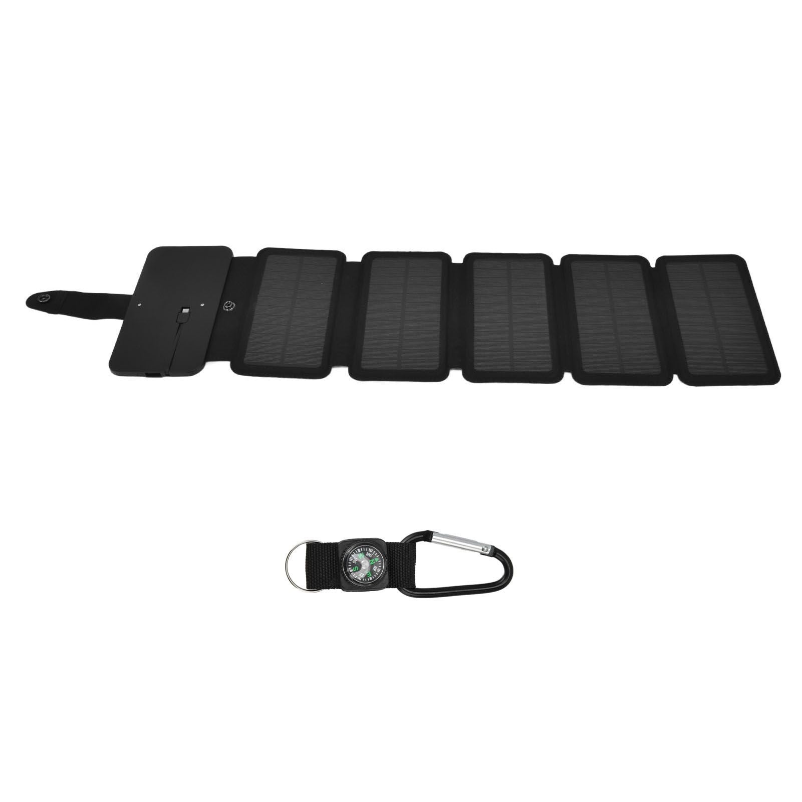 Solar Power Bank Foldable Dual Output Portable Universal Direct Charging Charger for 3 Proof Mobile Power V1294-YM0523-3111220077812