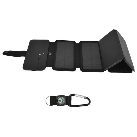 Solar Power Bank Foldable Dual Output Portable Universal Direct Charging Charger for 3 Proof Mobile Power V1294-YM0523-3111220077812