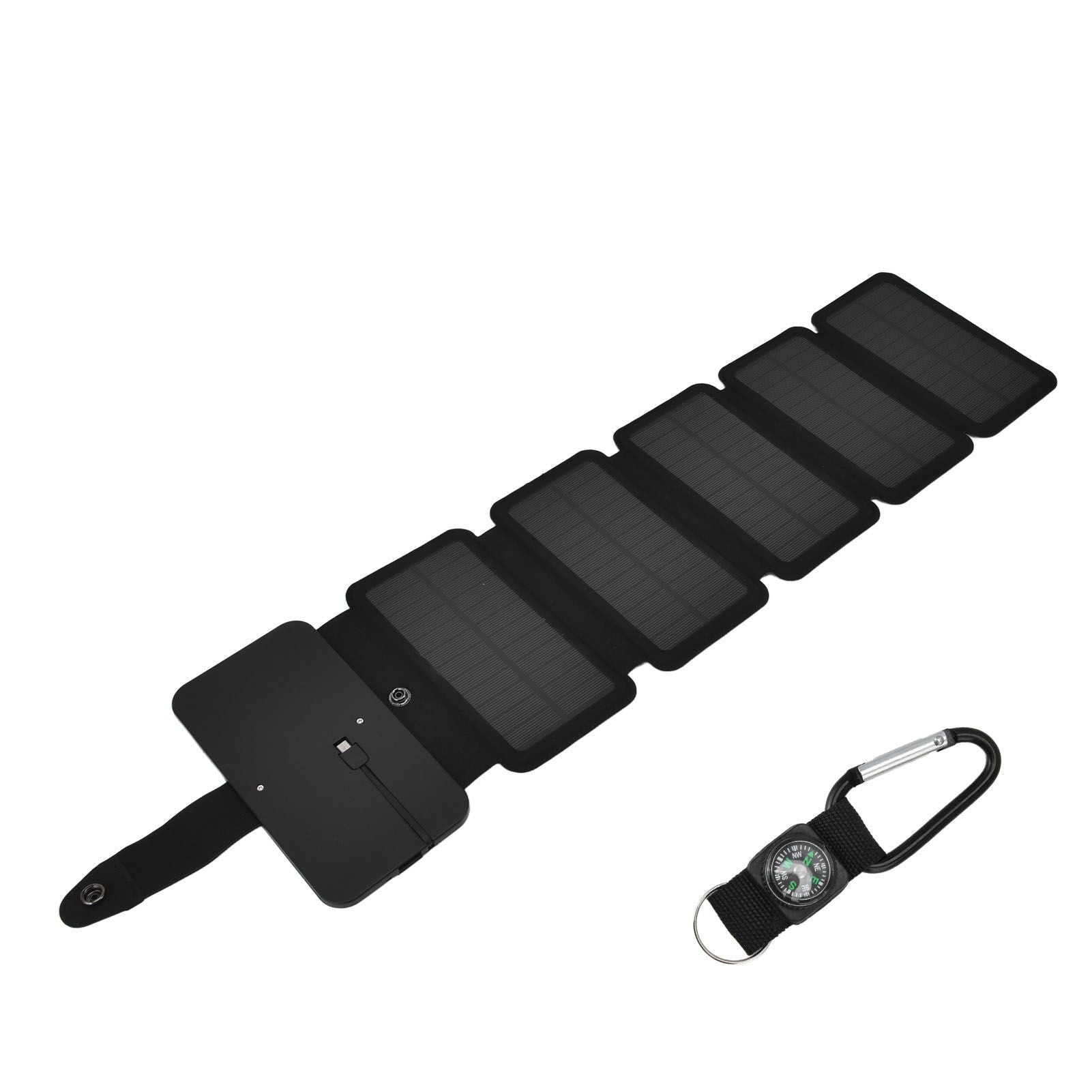 Solar Power Bank Foldable Dual Output Portable Universal Direct Charging Charger for 3 Proof Mobile Power V1294-YM0523-3111220077812
