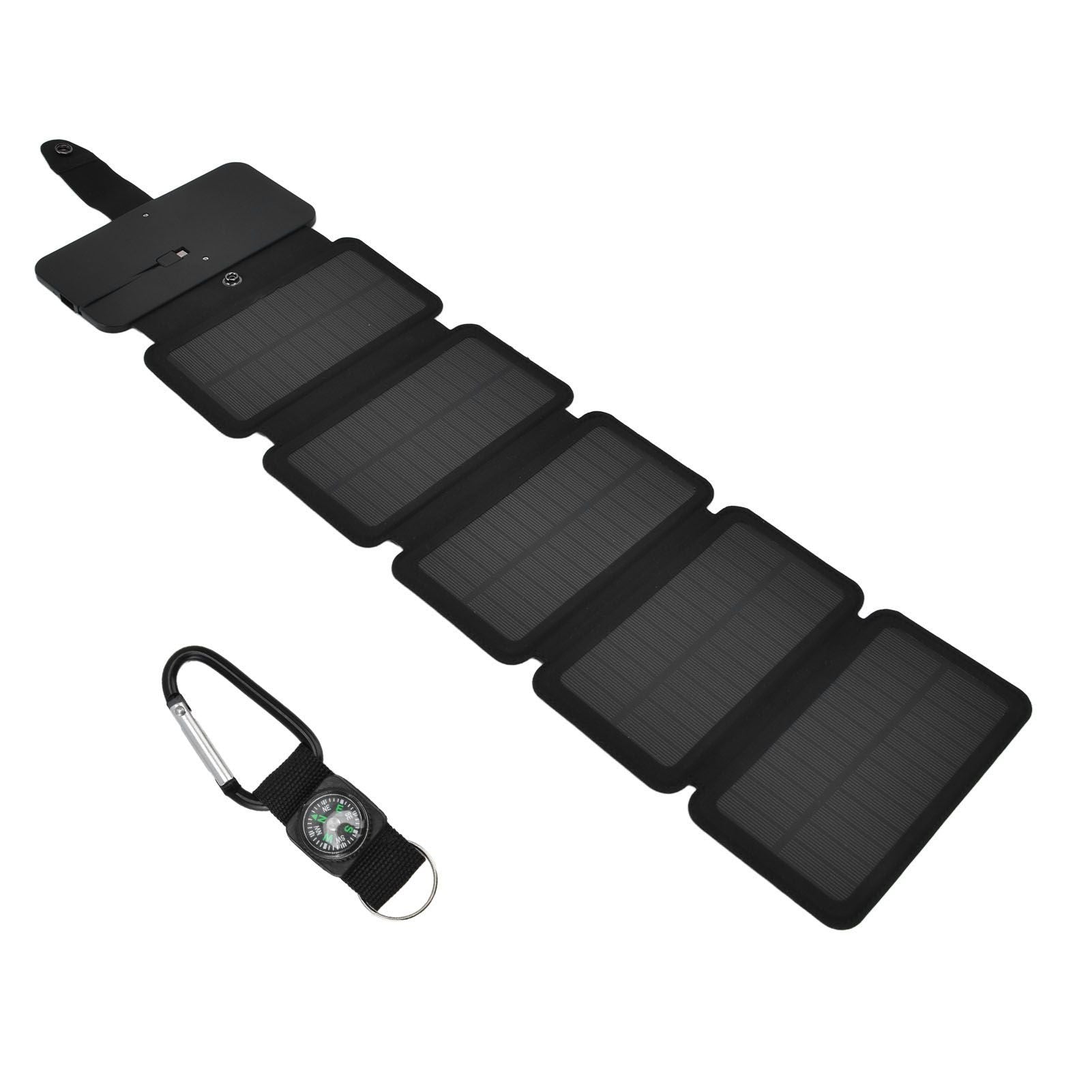 Solar Power Bank Foldable Dual Output Portable Universal Direct Charging Charger for 3 Proof Mobile Power V1294-YM0523-3111220077812