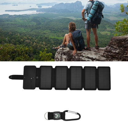 Solar Power Bank Foldable Dual Output Portable Universal Direct Charging Charger for 3 Proof Mobile Power V1294-YM0523-3111220077812