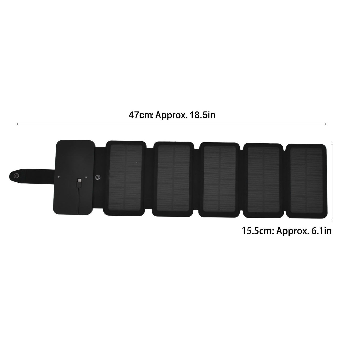 Solar Power Bank Foldable Dual Output Portable Universal Direct Charging Charger for 3 Proof Mobile Power V1294-YM0523-3111220077812