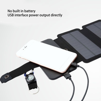 Solar Power Bank Foldable Dual Output Portable Universal Direct Charging Charger for 3 Proof Mobile Power V1294-YM0523-3111220077812