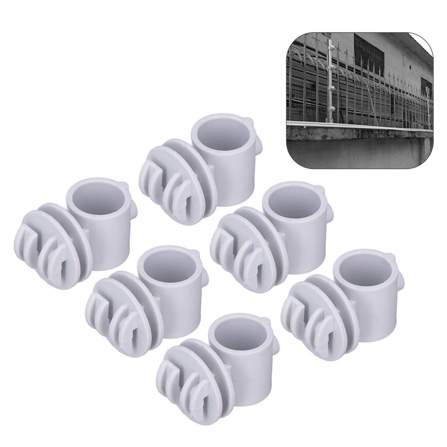 50 Pcs/set 2.1CM Insulator Screws Pulse Grid System Accessories for Electronic Fence Bearing Rod Gray V1294-YM0523-3111220078811