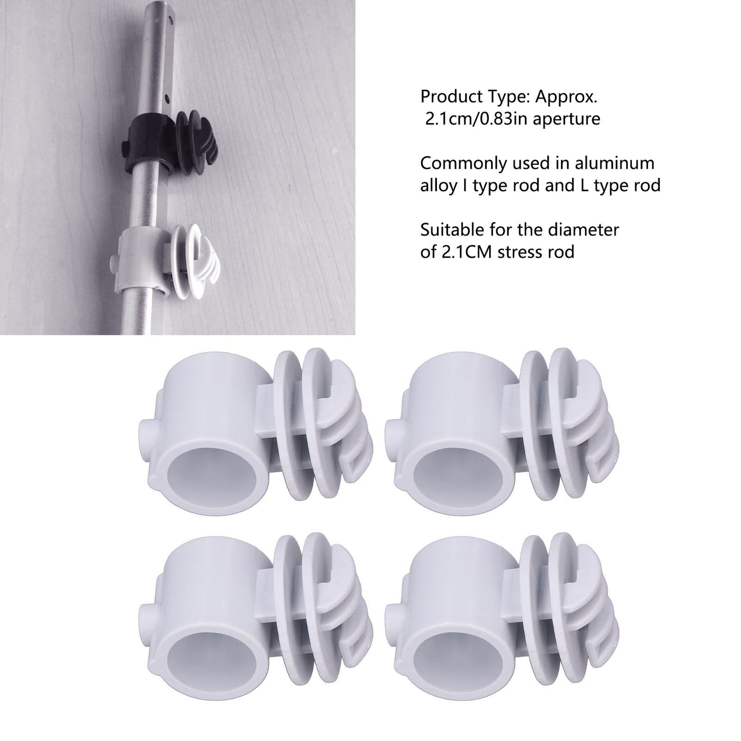 50 Pcs/set 2.1CM Insulator Screws Pulse Grid System Accessories for Electronic Fence Bearing Rod Gray V1294-YM0523-3111220078811