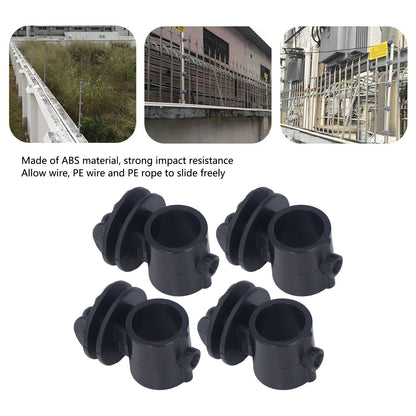 50 Pcs/set 2.1CM Insulator Screws Pulse Grid System Accessories for Electronic Fence Bearing Rod Black V1294-YM0523-3111220078812