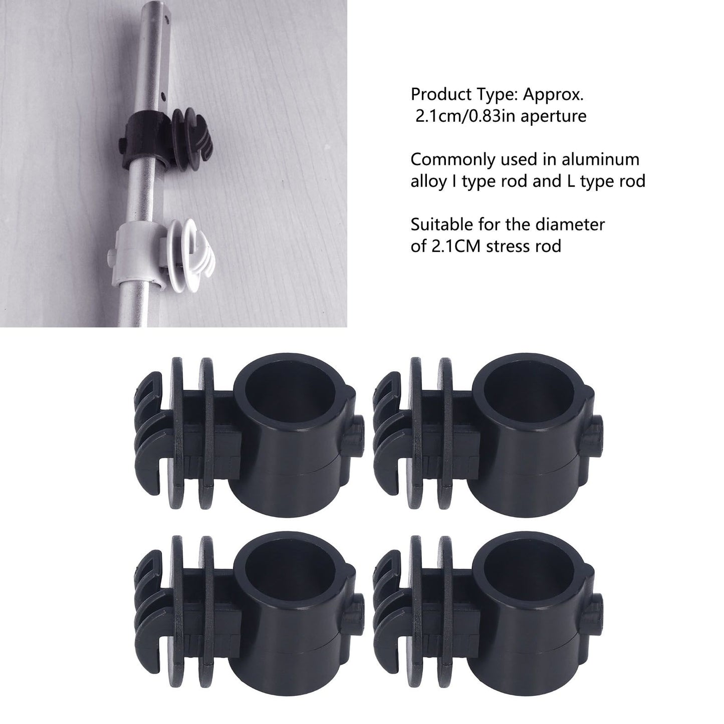 50 Pcs/set 2.1CM Insulator Screws Pulse Grid System Accessories for Electronic Fence Bearing Rod Black V1294-YM0523-3111220078812