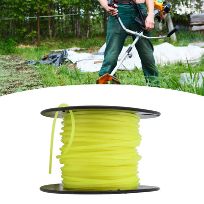 3mm String Trimmer Line Quadrate Grass Trimmer Line Lawn Mower Line for Husqvarna Yellow 50m / 164.0ft V1294-YM0523-3111220079212