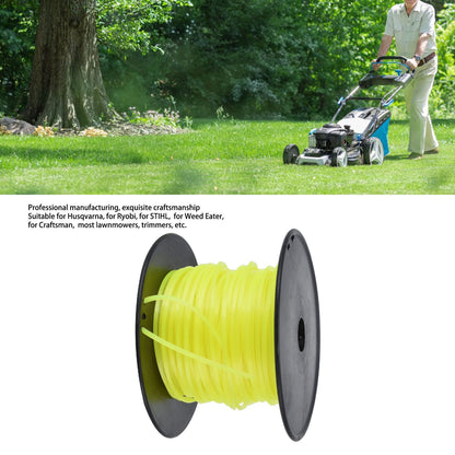 3mm String Trimmer Line Quadrate Grass Trimmer Line Lawn Mower Line for Husqvarna Yellow 50m / 164.0ft V1294-YM0523-3111220079212