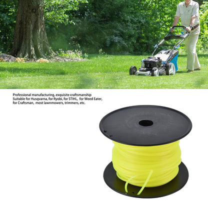3mm String Trimmer Line Quadrate Grass Trimmer Line Lawn Mower Line for Husqvarna Yellow 70m / 229.7ft V1294-YM0523-3111220079213