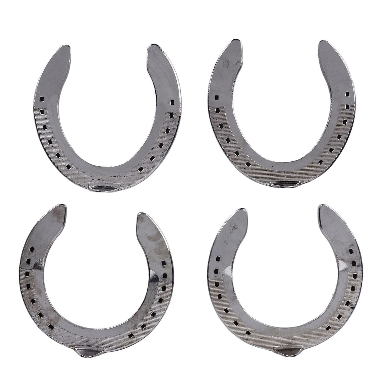 4pcs Horseshoes Aluminum Alloy Light Weight Reliable Practical Horse Riding Accessory for Racecourse Farm No. V1294-YM0523-3111220079611