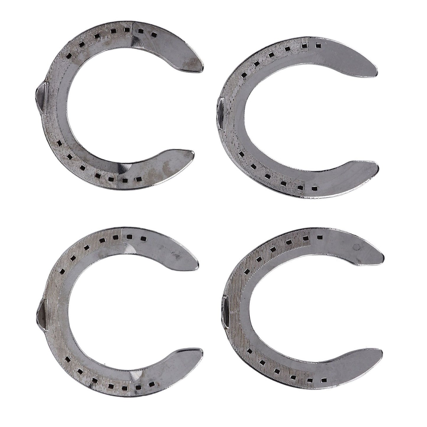 4pcs Horseshoes Aluminum Alloy Light Weight Reliable Practical Horse Riding Accessory for Racecourse Farm No. V1294-YM0523-3111220079611