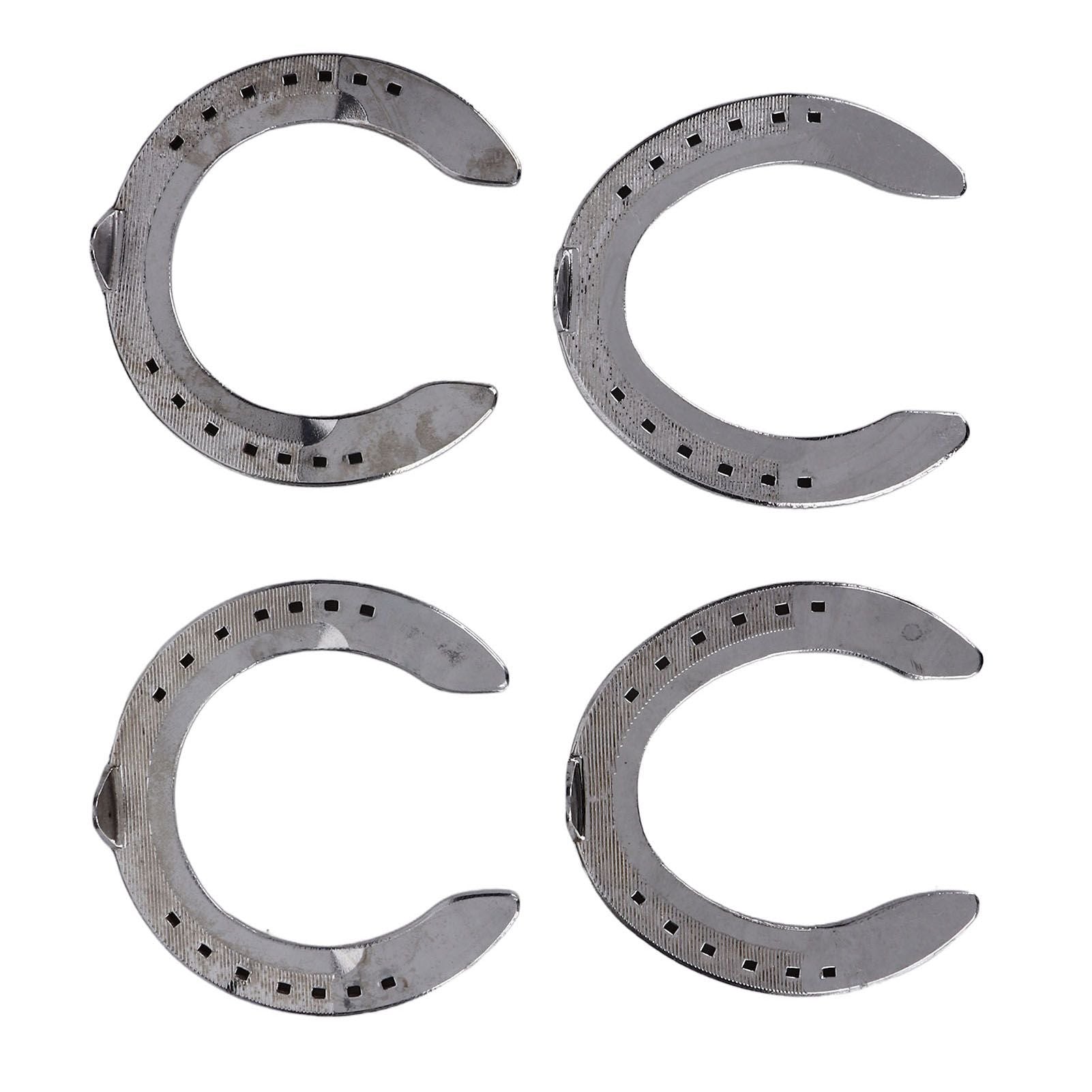 4pcs Horseshoes Aluminum Alloy Light Weight Reliable Practical Horse Riding Accessory for Racecourse Farm No. V1294-YM0523-3111220079611