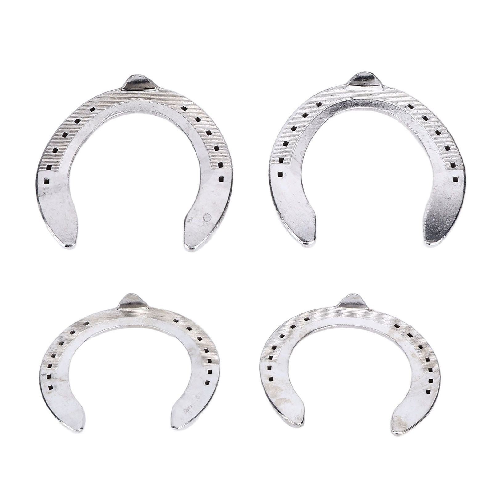 4pcs Horseshoes Aluminum Alloy Light Weight Reliable Practical Horse Riding Accessory for Racecourse Farm No. V1294-YM0523-3111220079611