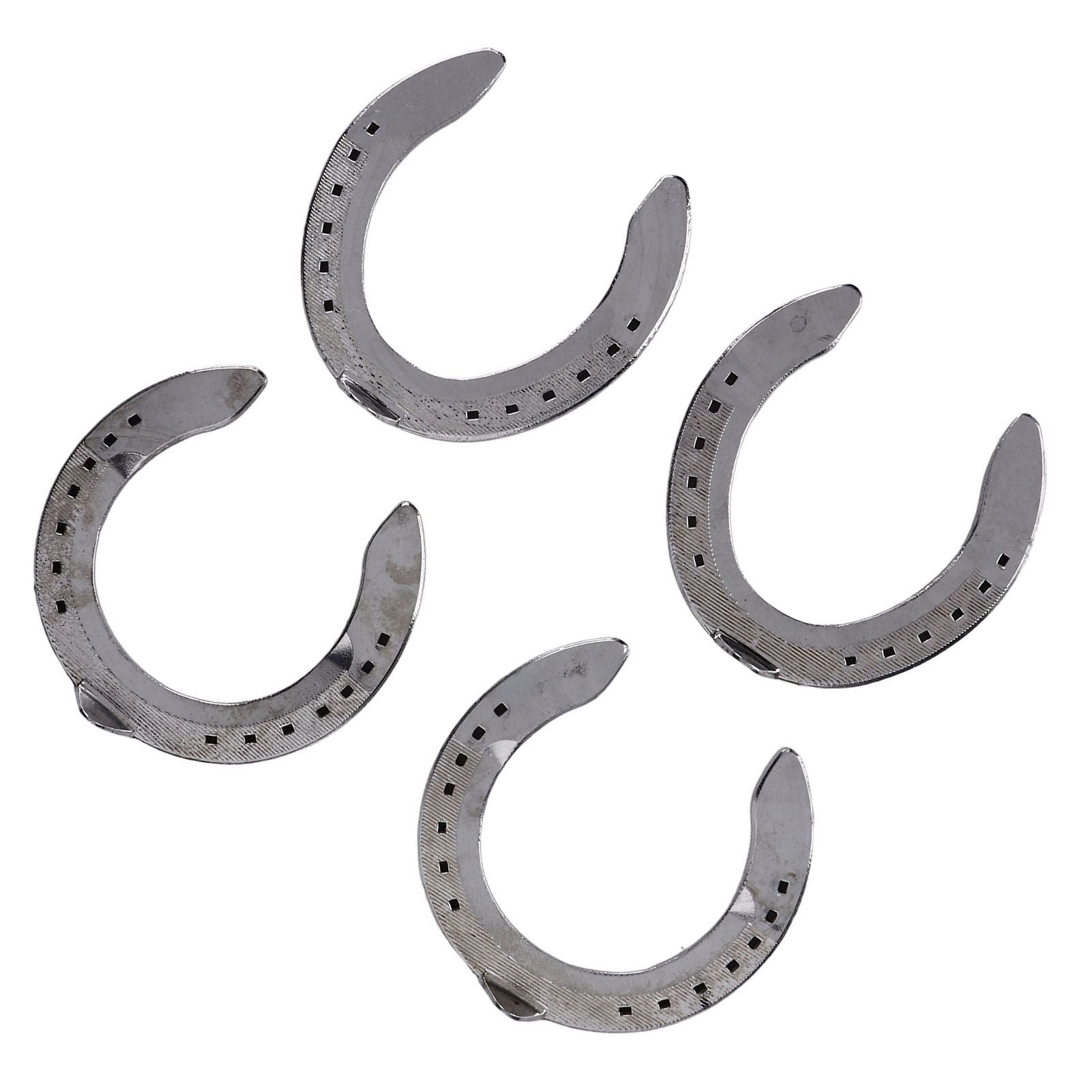 4pcs Horseshoes Aluminum Alloy Light Weight Reliable Practical Horse Riding Accessory for Racecourse Farm No. V1294-YM0523-3111220079611