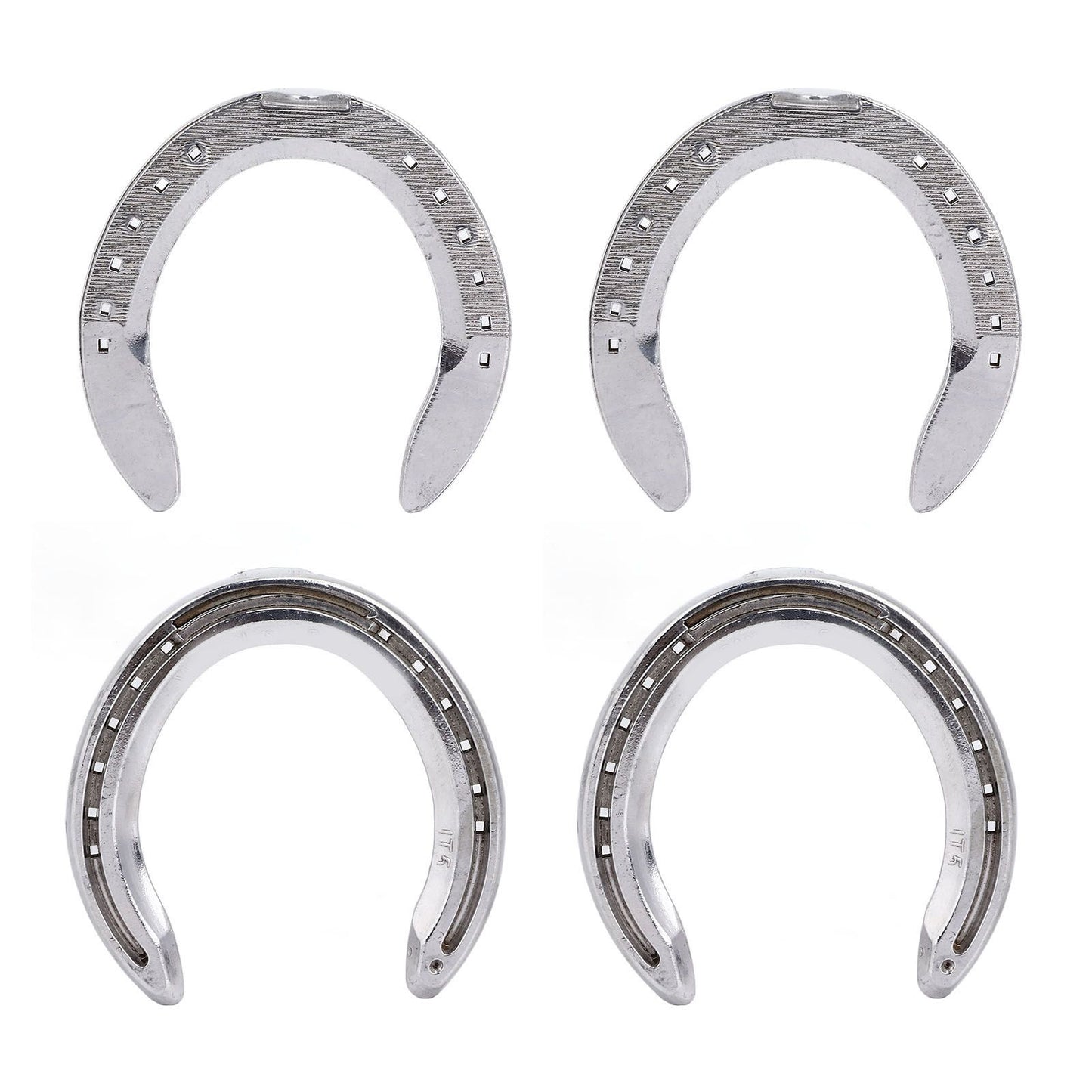4pcs Horseshoes Aluminum Alloy Light Weight Reliable Practical Horse Riding Accessory for Racecourse Farm No. V1294-YM0523-3111220079612