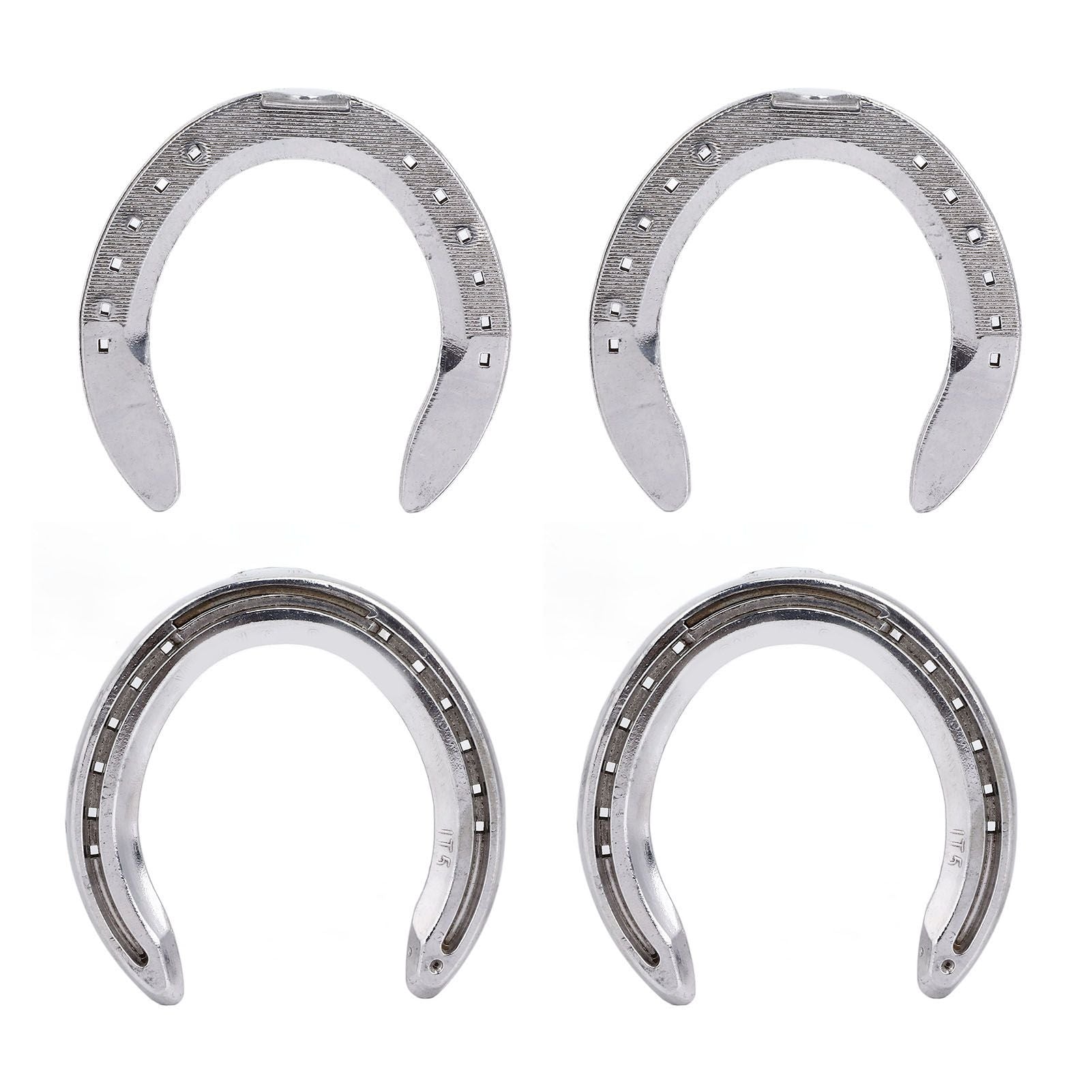 4pcs Horseshoes Aluminum Alloy Light Weight Reliable Practical Horse Riding Accessory for Racecourse Farm No. V1294-YM0523-3111220079612